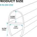 Glass Shower Door Seal Strip 2 Pack 39 Inch U Type Bottom Side Seal
1/2" Thick Glass Frameless Shower Door Bottom Side Seal Trim Strip Door Sweep Ultra Clear Rubber Shower Door Leak Guard