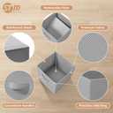 STORAGE MANIAC Storage Cubes, 11 Inch Collapsible Storage Bins with Handles, 4 Pack Fabric Foldable Bins for Organization, Durable Storage Bins for Closet, Shelves, Offices, Toys, 4-Pack Grey