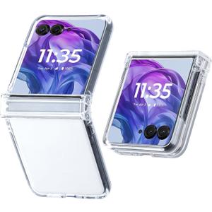 DAKORIE for Motorola Razr 2024 Case/2025 Case Clear with Hinge Protection Shockproof Flip Phone Cover for Moto Razr 2024 2025