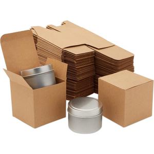 Juvale Bridesmaid Proposal Box - 100 Pack, Brown, 3 x 3 x 3 Inches - Mini Gift Boxes with Lids for Cookie & Candy