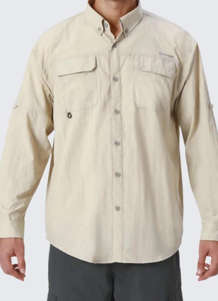UPF 50+ Casual Shirt For Daily Activities - khaki Size L