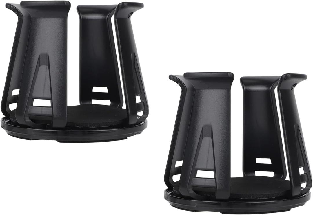 2pcs Car Cup Holders Insert, Self-Adhesive Automotive Cupholder Wiggle Free Design Easy to Use Automotive Interior Accessories for Fixing Water Cups and Drinks (Black)