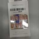 Short Press on Nails Square Nude Fake Nails with White Small Flowers Designs Full Cover Stick on Nails Acrylic Nails Cute Floral False Nails Summer Acrylic Glue on False Nails for Women Girls 24Pcs