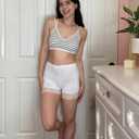 Avidlove Women's Under Shorts for Dresses Seamless Anti Chafe Underwear Smooth Boyshorts Lace Slip Shorts for Women (White)