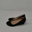 mysoft Women's Wedge Pumps Low Heel Closed Toe 2in Dress Shoes Black Size 7,5