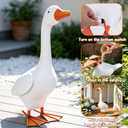 20" Large Porch Goose Statue,Metal Goose Garden Outfit Decor, 23 Inches