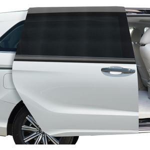 Car Window Shades for MPV Sliding Door (27.5" x 57"), 2 Pack Mesh Single Layer Car Window Sun Shade (Black)
