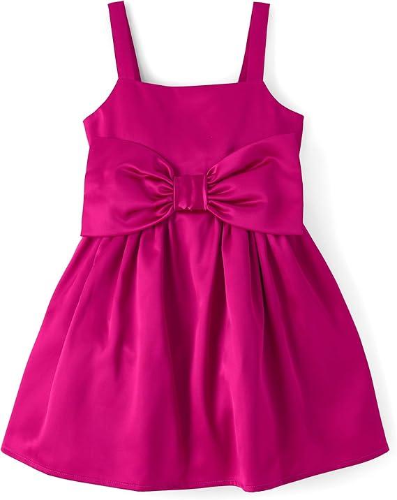 The Children's Place,BabyGirls,and Toddler Sleeveless Dressy Dresses,Wild Fuschia Bow, 18 Months-24 Months