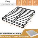 D&H FURNIMMT 7 Inch King Size Box Spring, Heavy Duty Metal Box Spring Bed Base with Fabric Cover, Mattress Foundation, Easy Assembly, Noise FreeKing