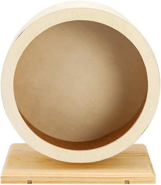 KESYOO Silent Wooden Exercise Wheel Toy for Hamster Hedgehog and Small Pets 12-inch Size for PET Play and Exercise Accessories