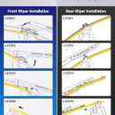 Wipers Replacement for Ford Escape 2013-2019 Windshield Wiper Blades,28"+28" Windshield Wipers with 11" Rear Wiper Blade - Factory Fit & All-Season OEM Quality (Pack of 3)