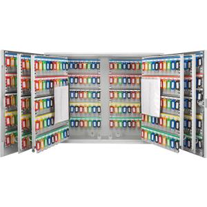 Barska 600 Position Key Cabinet  Wall Mount Key Safe with Numbered Hooks, Index Log Sheet, Colored Tags, Adjustable Dividers, Steel Construction for Office or Commercial Use