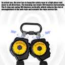 6FT Twin-Leg Self Retracting Lifeline, Swivel Top Lightweight Housing, Web SRL ANSI Self Retractable Safety Lanyard, Fall Arrest Protection Gear for Roofing Construction, Rebar Hook