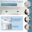 Toilet Safety Rail, Safety Frame for Toilet Seat, Toilet Grab Bar with Adjustable Width for Seniors Supports 350lbs (Black and White)