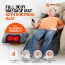 Powermat Full Body Massage Mat with Heat - Shiatsu Back Massager Pad for Bed, Chair & Recliner - Electric Vibrating Heating Pad - Whole Body Massager Mat for Pain Relief - Massage Mattress by Powerfit