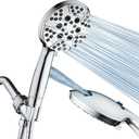 Aqvionic High-Pressure 8-Mode Handheld Shower Head  Anti-Clog Nozzles, Built-In Power Wash for Easy Cleaning, extra-long Stainless Steel Hose, Wall & Overhead Mounts Included