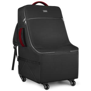 YOREPEK Car Seat Travel Bag with 4 Spinner Wheels & Stable Base