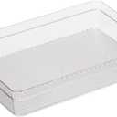 Oggi Drawer Organizer - 6" X 9" - Ideal for Organizing Kitchen Drawers, Office, Desk, Silverware, Kitchen Utensils, Cosmetics and Bathrooms, Rectangular, Clear, 1.0 Count