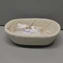 Saint Germain Bakery Premium Round Bread Banneton Basket with Liner - Perfect Brotform Proofing Basket for Making Beautiful Bread (10 inch Oval)