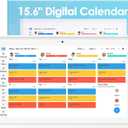 15.6 Inch Digital Calendar Touchscreen, Smart Family Electronic Calendar & Wall Planner with Schedule, Chore Chart, Meal Planner, Tasks, Wall & Desk Display, Digital Picture Frame Mode