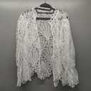 Womens Sexy Lace Long Sleeve Ruffled Tops Cute Puff Flare Blouses V Neck Hollow Out Button Down Shirt Tunic (XX-Large, W1)