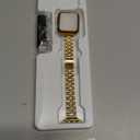 QUNDAXI Slim Watch Band Compatible with Apple Watch 41mm 45mm 42mm 44mm 40mm 38mm Metal Stainless Steel Watchband Suitable for iWatch 11/10/9/8/7/6/5/4/3/2/1/SE Series Women Luxury Strap (Gold)