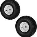 Rocky Mountain Goods 15x6.00 6 NHS Lawn Mower Tire and Wheel - Replacement Wheel for Craftsman, John Deere, Cub Cadet, Riding Mower, Tractor - Turf Saver Tread - Heavy Duty 4 Ply - Tubeless Tire (2)