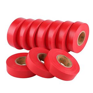 Lichamp 9-Pack Red Electrical Tape Waterproof, 3/4 in x 66ft, Industrial Grade UL/CSA Listed High Temp Electrical Tape Electric Super Vinyl