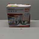 P&P CHEF Mixing Bowls With Lids, Set of 6, Stainless Steel Nesting Mixing Bowls & Fitting Lids & Non-Slip Silicone Bottom, Ideal for Mixing, Storing, Size 0.7/1/1.5/2.5/3/4.6 Qt, Multicolor