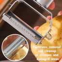 Stainless Steel Multifunctional Double-Sided Peeler - Easily Peel Fruits, Melons, Potatoes and Shredded Papers, Great for Home Cooking (Vegetable Peeler-1) (Vegetable Peeler)