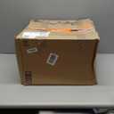 FHSQX 2 Pack Clothes Storage Bins Foldable Metal Frame Storage Box Linen Fabric Organizer Set with Carrying Handles and Clear Window (Black, 15.7x 11.8x 7.8Inch)