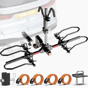 Bike Rack for Car,200LB 2 Ebike Rack Hitch with Up to 5-inch Fat Tire,Folding Hitch Mount for RV Trucks SUV -2" Hitch Receiver