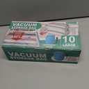 Vacuum Storage Bags with Electric Pump, 10 Large Space Saver Vacuum Seal Bags with Pump, Vacuum Sealer Compression for Clothes, Comforters, Blankets, Bedding