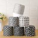 Hoolerry 6 Pcs Decorative Toilet Paper Roll Cover Fit regular Roll Within 4.3 x 5.1'' Reusable Felt Fabric Toilet Tissue Holder Tissue Paper Cover Wrap for women Bathroom Decor Hotel Gift(Trendy)