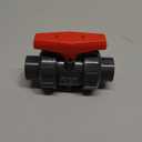 DERNORD PVC True Union Ball Valve with Full Port, EPDM O-Rings, and Reversible PTFE Seats,Rated at 200 PSI (1/2 inch Socket)