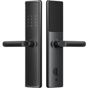 Smart Door Lock with Fingerprint, Password, Tuya WiFi App, Aluminum Alloy Handle, 5-in-1 Digital Lock for Home, Office, Airbnb, Rental Easy Installation & Remote Control