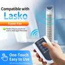 Replacement Remote for Lasko Wind Curve Tower Fan 2551 2554 2559 4824 T32202 T36212, Compatible with T42905 Oscillating Tower, T48331 XtraAir Tower