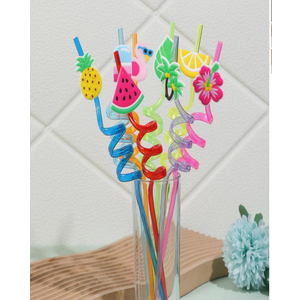 8 PC Curly Straws   3 Pack