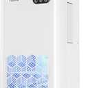 ToLife Dehumidifiers for Home 95 OZ Water Tank, 1000 sq.ft Dehumidifier for Basement Bedroom Bathroom with Auto Shut Off 7 Colors LED Light,White