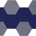 LAJAR 8 Pcs Hexagon Felt Bulletin Board Tiles, Self Adhesive Felt Pin Board Wall Tiles for Photos, Pictures, Memos (Navy Blue)