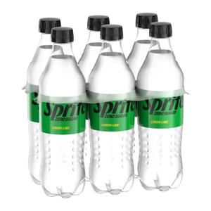 Sprite Zero Sugar Lemon Lime Diet Soda Pop Soft Drinks, 16.9 fl oz, 6 Pack, BBD: March 09, 2026