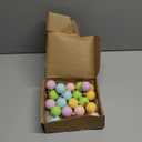 Gejoy 30 Pcs Mini Pastel Christmas Candy Balls 1.57'' Small Pastel Christmas Bulbs Ornaments Shatterproof Macaron Xmas Tree Balls Candy Land Hanging Ornaments Pink Yellow Blue Rainbow Xmas Tree Decor (Glossy)