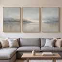 Large Framed Abstract Landscape Wall Art for Living Room, 3 Piece Set 24x36