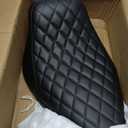 Motorcycle Front Driver Leather Cushion Pillion Seat Solo Seat Fit For Harley Heritage Softail Classic FLSTC Softail Deluxe FLSTN 2006-2017 (Black Stitching)