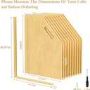 10 Pack Wood Tray Dividers for Cabinet, Cookie Sheet Organizer for Cabinets, No-Cut Kitchen Cabinet Dividers, Cookie Trays for Kitchen, Utility Rooms, Pantry Storage