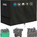 Air Compressor Cover,800D Heavy Duty Waterproof AC Compressor Cover Suitable for Fixed Air Compressors and the Other Stationary Air Compressors,with 2 Reflective Handles & 2 Buckle Straps