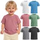 Custoneei 6 Pack Toddler Boys Shirts Summer Tees, 6-Color, 18-24 Months
