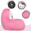 Idea Nuova Sanrio Hello Kitty Kids Foam Filled Bean Bag Chair, Soft Plush Character Lounge Seat for Bedroom or Playroom, 29" W x 28" D x 22" H