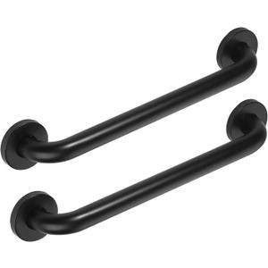 2pack 18inch Handicap Grab Bar for Shower, Shower Handles for Elderly, Shower Grab Bars for Seniors with Concealed Screws Black