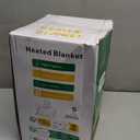  Electric Heated Blanket Throw Size 50''x60'' Soft Flannel & Sherpa Electric Blanket with 10 Heating Levels, Automatically Shut Down After 8h with Overheat Protection Machine Washable